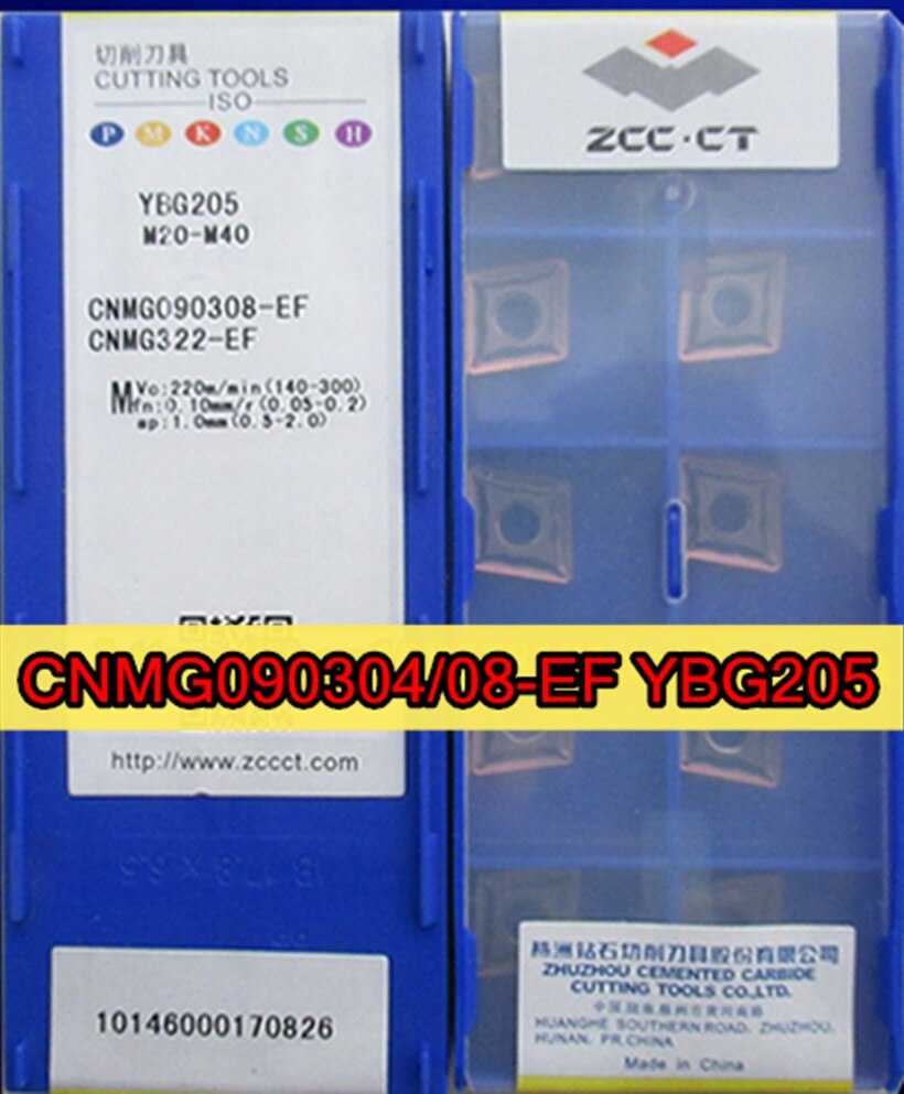 CNMG090304-EF CNMG090308-EF YBG205 10pcs 50pcs ZCC.CT ī̵ μƮ YBG205 = M20-M40 : η ƿ.  